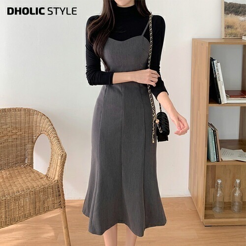 [メガ割りSALE]マーメイドラインキャミワンピース・p450168