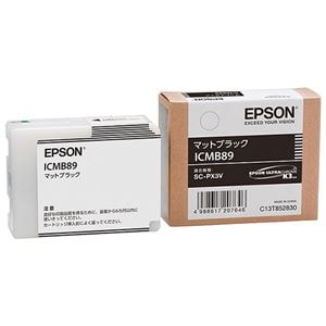 （まとめ） エプソン EPSON インクカートリッジ マットブラック ICMB89 1個 (×3セット)