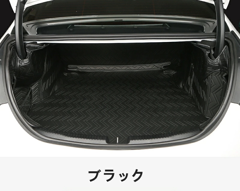 メルセデス・ベンツ Cクラス W206 用 自動車 トランクマット ラゲッジマット カーゴマット 全面保護マット ブラック 4ピース 68