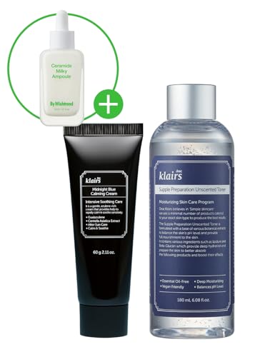クレアス (Klairs) 敏感肌 2点 セットA ブルー カーミング クリーム 大容量 60ml アンセンテッド トナー 180ml 鎮静 無香料 化粧水 高保湿 ギフト