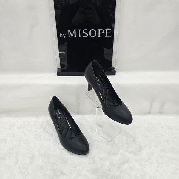 By 女性 ベーシック ラウンド パンプス 112HT411SZ008 BLACK 3 JJ