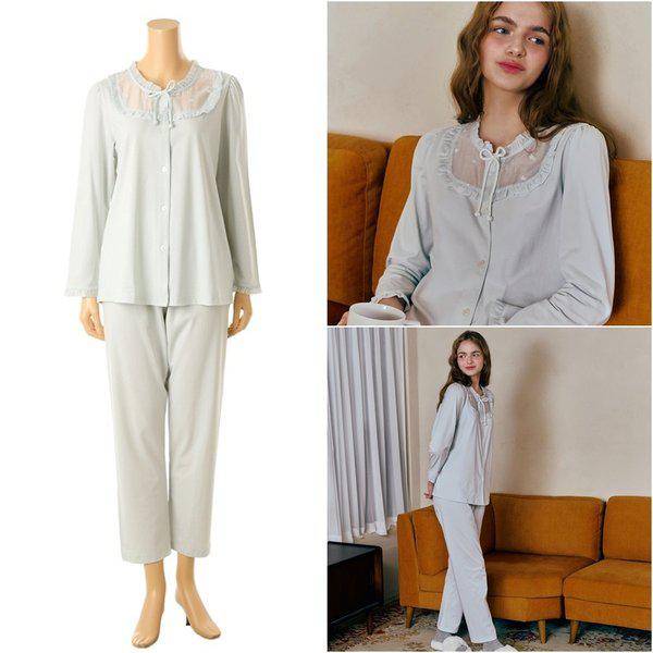 40番手コンパクトスパンコットン女性パジャマSEV255WS_s