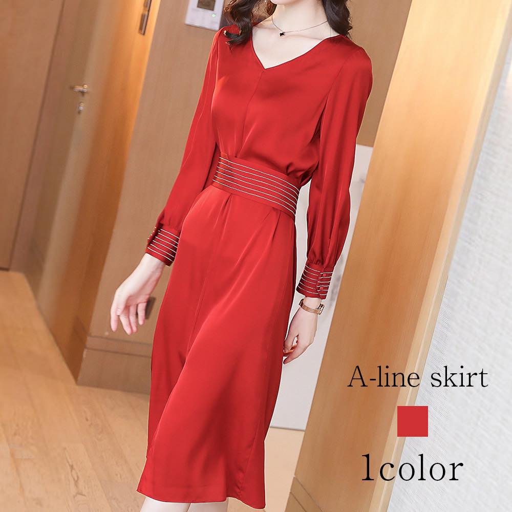 ワンピース レディース Aラインスカート 前開き おしゃれ スカート かわいい きれいめ ロング 春 黒 白 長袖 体感 冬 厚手 Aライン トップス アウトドア 大人 韓国 40代 秋 しっかり ニ 21,543円