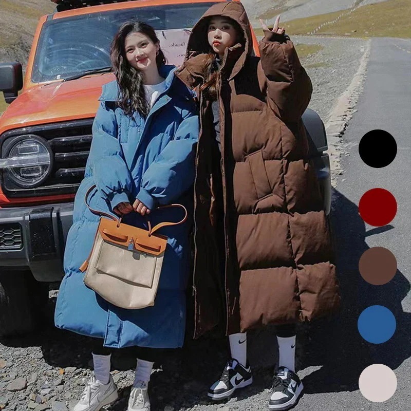 本日 5色 韓国ファッション ダウンコート 大きいサイズ ダウンジャケット ロングコート 韓国 コート レディース服 コットン レディース