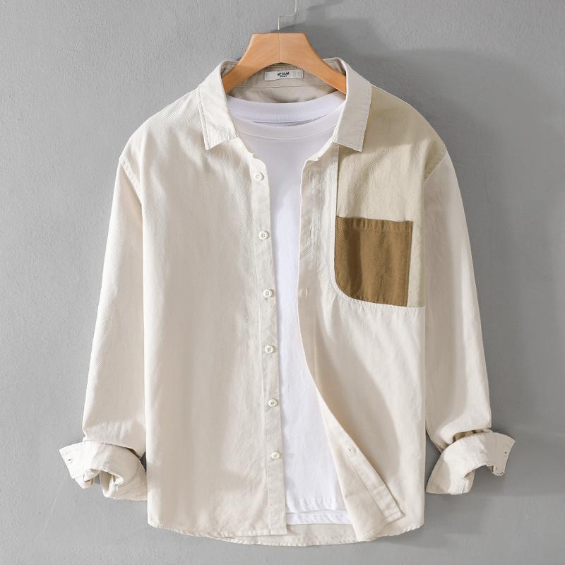 メンズ 長袖 シャツ アウター おしゃれ カジュアル 運動する 無地 シャツ 春 秋 冬 軽量 大きいサイズ 通勤