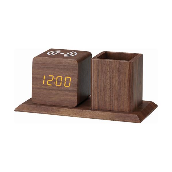 ペンホルダー付ワイヤレス充電クロック B9132018 4,550円