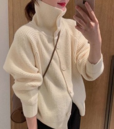 デート モテアイテム カットソー ニットソー ワッフルス 長袖 ハイネック 可愛い きれいめ 上品 おしゃれ かっこいい 可愛い ラブリー キュート ガーリー クール モード系 セクシー
