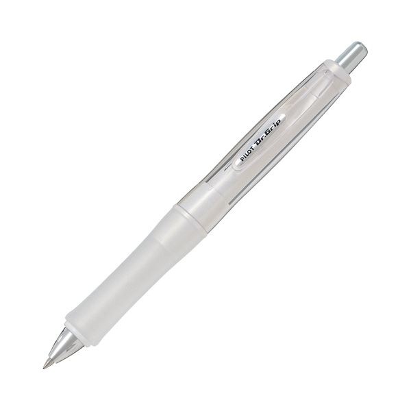 （まとめ） パイロット油性ボールペン ドクターグリップ Gスペック フラッシュカラーシリーズ 細字0.7mm 黒 （軸色：フラッシュホワイト）BDGS-60R-FW 1本 (...