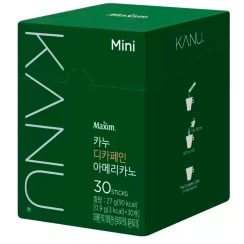 ミニ デカフェイン コーヒー 0.9g x 30スティック x 6箱　 Decaffeined Coffee　韓国コーヒー　飲み物