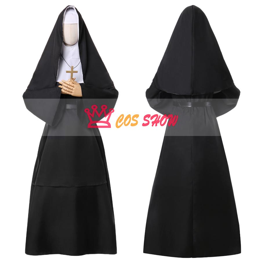 人気商品N0.1 The Nun 死霊館シスター 修道女 十字架 コスプレ衣装 仮装 ステージ服 舞台 ハロウィン クリスマス 文化祭 お祭り