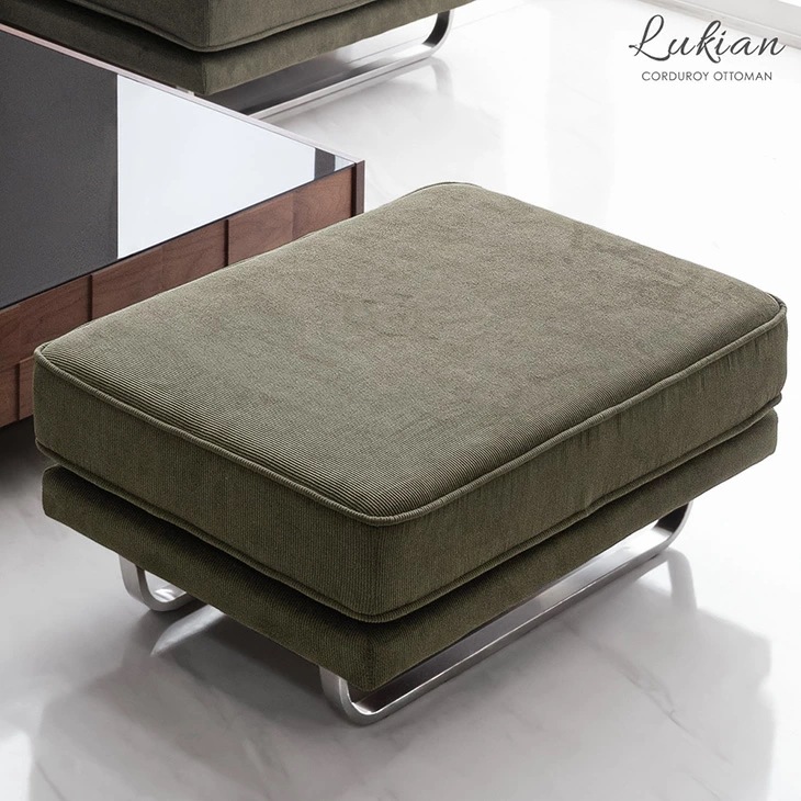 オットマン 洗える カバーリング おしゃれ 脚置き スツール ポケットコイル フロアクッション フロアークッション 単品 コーデュロイ ロータイプ 脚 取り外し