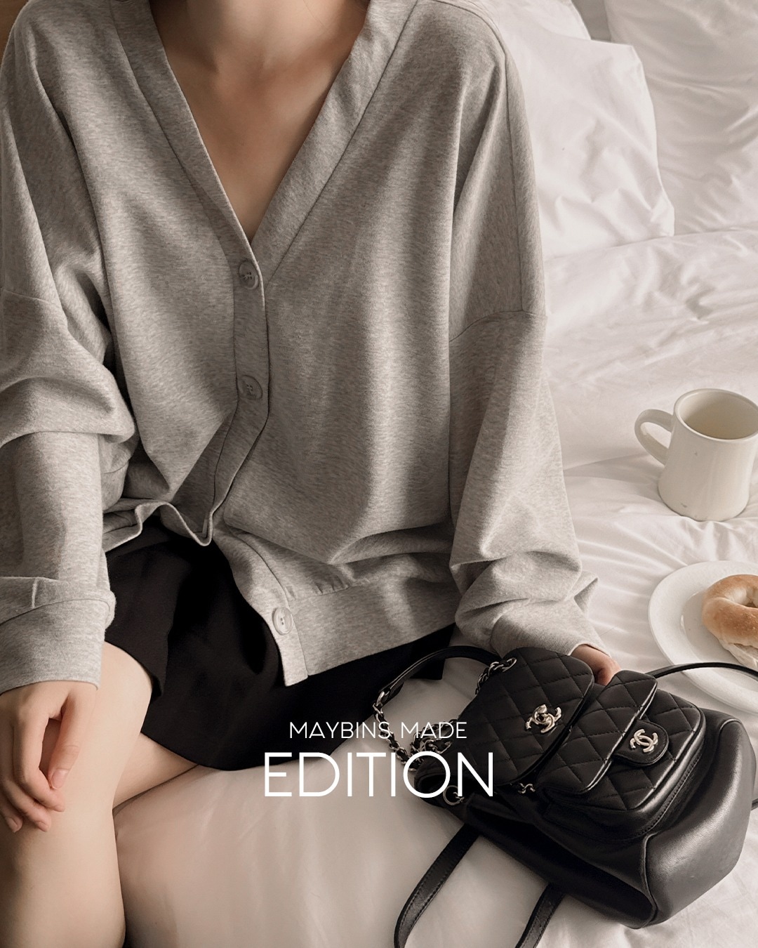 [MADE] エイビーVネックカーディガン韓国ファッション レディース