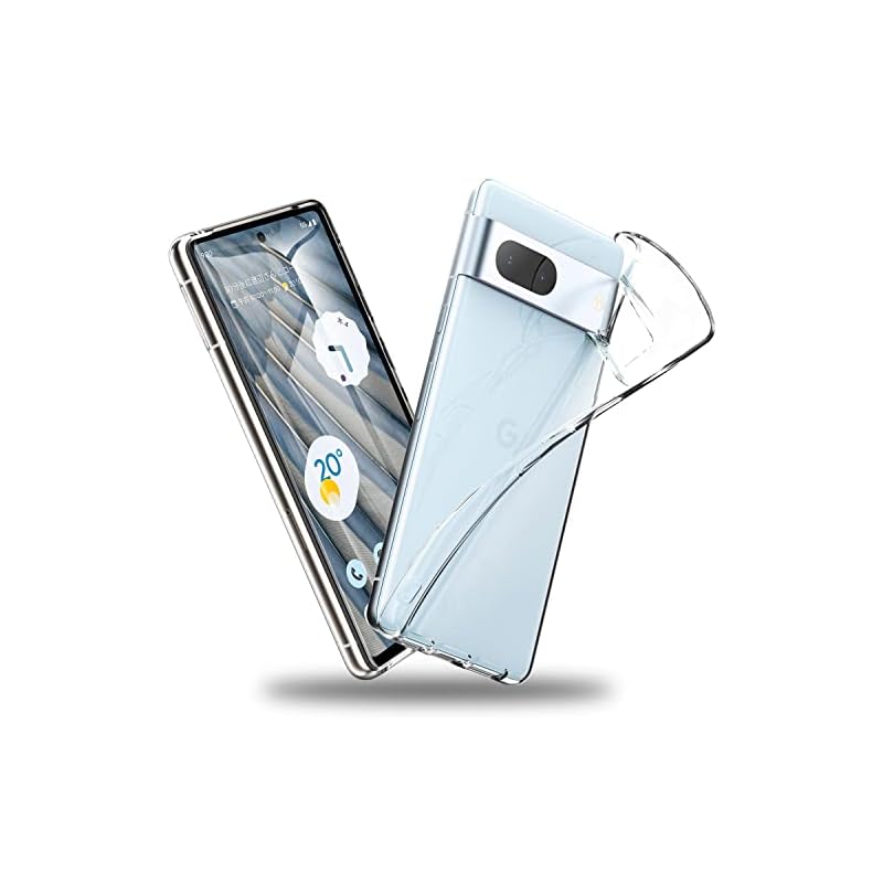 Google Pixel 7a 用 ケース クリア 薄型 ドイツバイエル製TPU素材 黄変防止 超耐衝撃 全透明 黄変防止 レンズ保護 指紋防止 「ストラップホール付き」 ピクセル7a 用カバー クリ