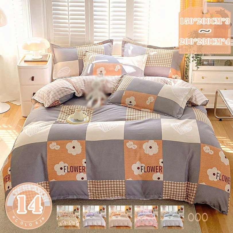 掛け布団カバー 北欧風 おしゃれ シングル 3点セット 洗える 布団カバー 花柄 いちご柄 可愛い 肌触りいい 吸湿速乾 寝具カバーセット ダブル リバーシブル ファスナー仕様 四季通用 肌掛け布団カ