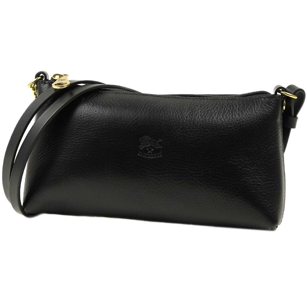 イルビゾンテ ショルダーバッグ ハンドバッグ IL BISONTE レディース ブラック NERO レザー 本革 斜めがけ BSH091-PVX001-BK190B