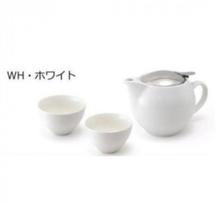 ユニバーサルポット ギフトセット (ユニバーサルティーポット3人用+ティーカップワイド×2) ZG-001 WH