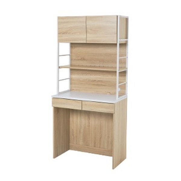 キッチンラック 幅87×奥行45×高さ186cm ホワイト/ナチュラル RCC-1628NA