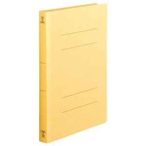 （まとめ） TANOSEE フラットファイル（厚とじW） A4タテ 250枚収容 背幅28mm 黄 1セット（10冊） 5セット