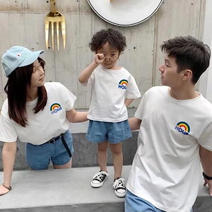 親子 ペアルック セットアップ 親子ペア tシャツ ワイドパンツ 上下セット 夏 親子コーデ 親子 ペアtシャツ カップル ペアルック tシャツ 親子  お揃い カップル お揃い 服 兄弟 姉妹 おそろい 低く 海遊び 親子お揃い 記念日 家族活動 夫婦 恋人 海リゾート 旅行