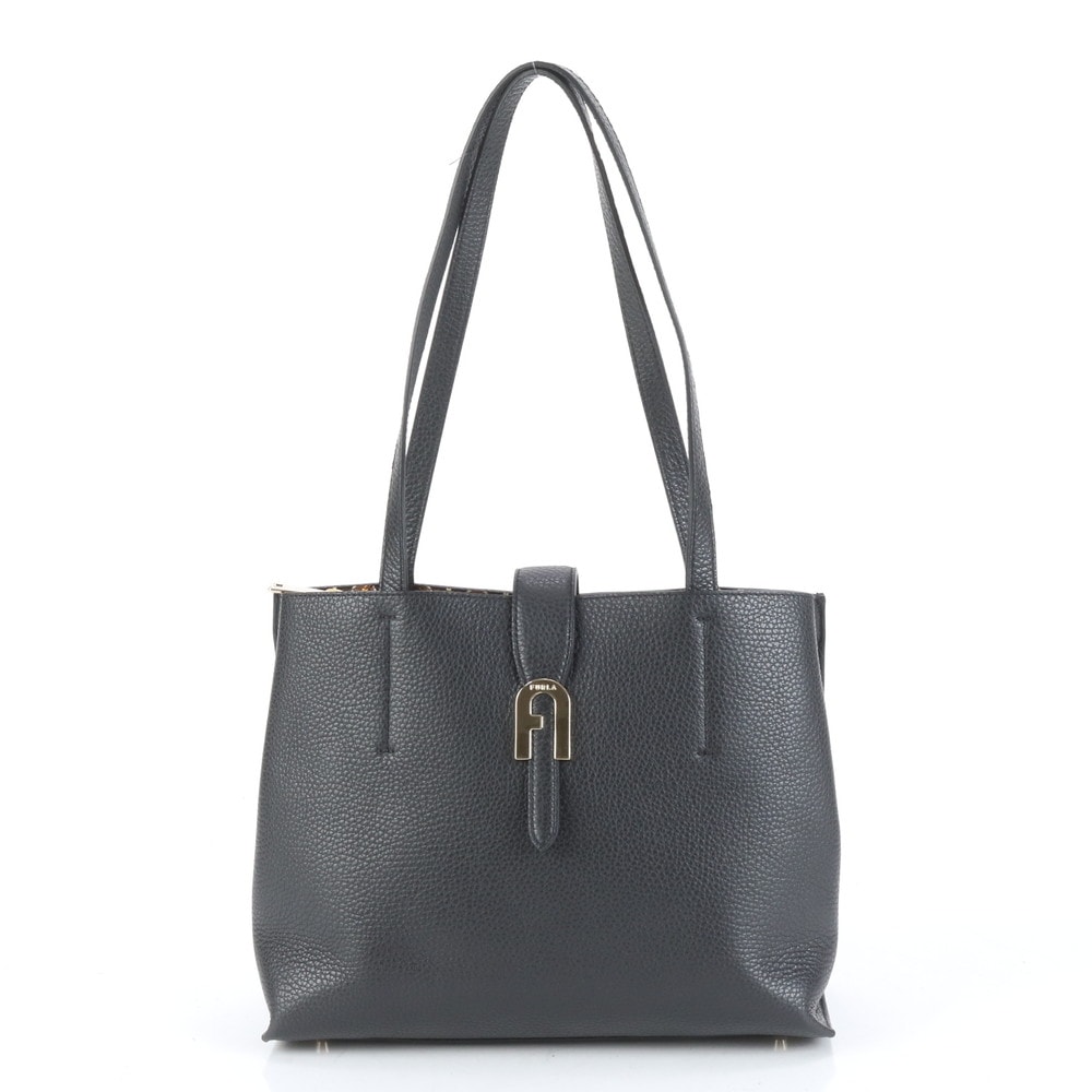 極美品 ソフィア レザー トート バッグ 肩掛け ショルダー ハンド ブラック 黒 レディース RUE CQ12-9 中古