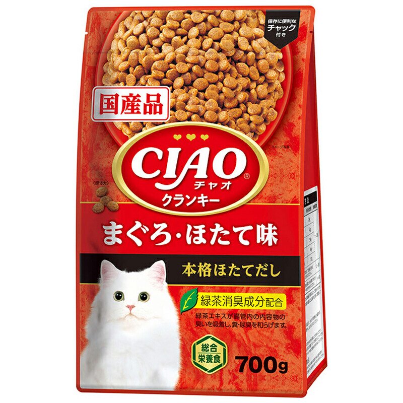 キャットフード　いなば　ＣＩＡＯ　チャオ　クランキー　まぐろ・ほたて味　本格ほたてだし　７００ｇX１２　ＣＲＣ35―15―20―05―99