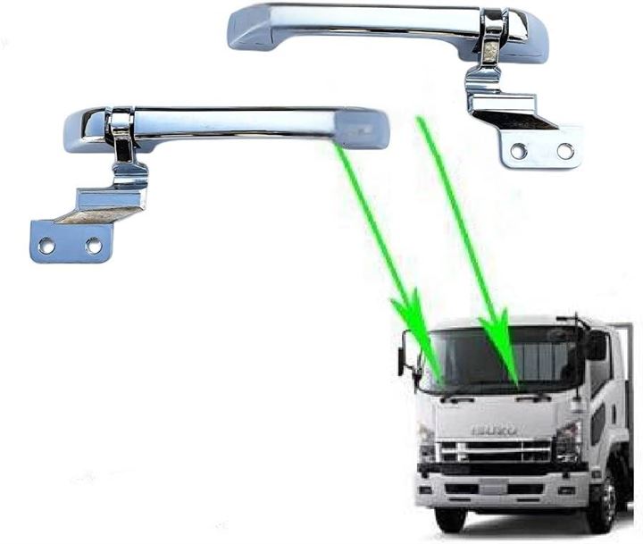 いすゞ 4t 07フォワード 標準/ワイド共用 メッキ フロントグリップ ガーニッシュ 左右セット パーツ 平成19年7月～ON