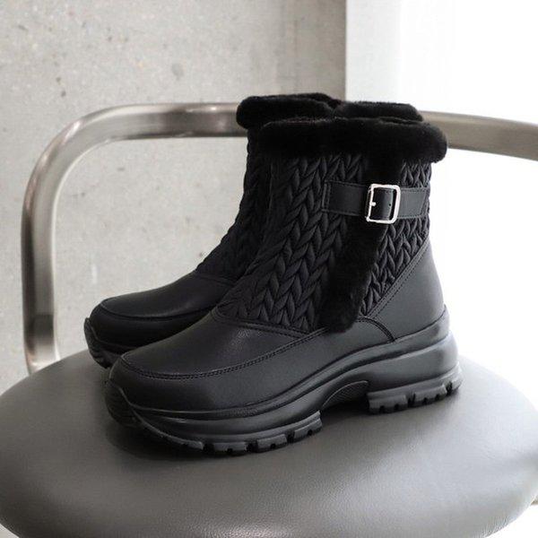 軽量クッション起毛パディング防寒女性ブーツ1XWA73XU-GN