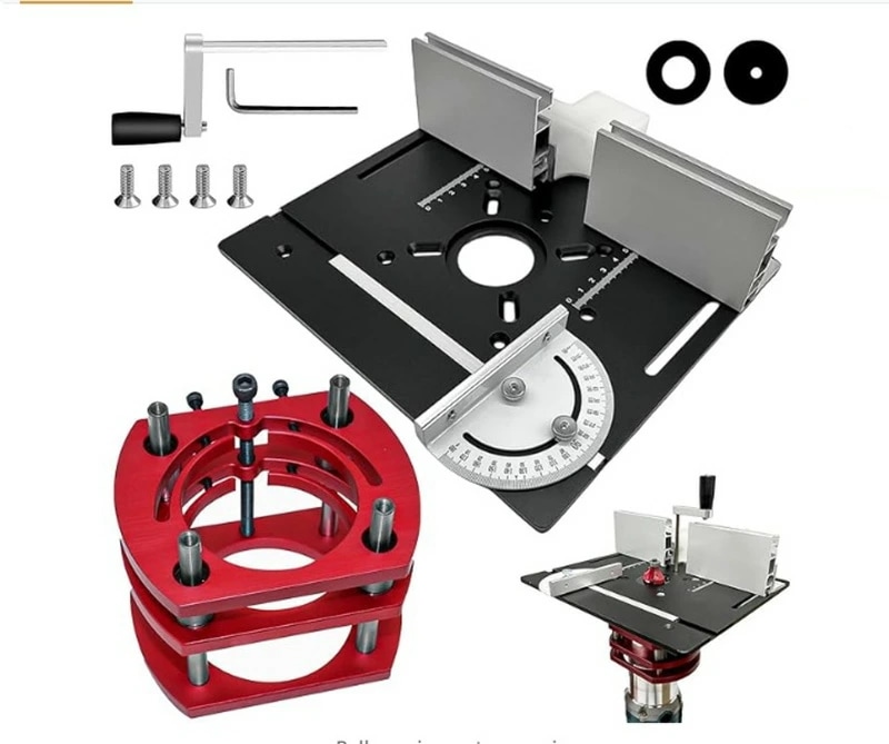 人気SALE ルーターリフトテーブル 木工ルータールリフティングシステムキット フリップボード付 ルーターテーブル DIY道具 直径63.8~65mmのエッジトリム機溝切り機ですの小型工具用です