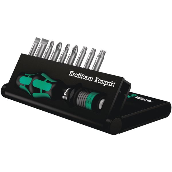 WERA ヴェラ 10点組 差込6.35mm ドライバービットセット ハンドル付き 056653 工具 ツール DIY 作業工具 道具