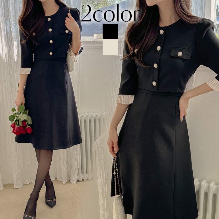 ワンピース 結婚式 パーティードレス 甘め 可愛い 二次会 秋冬