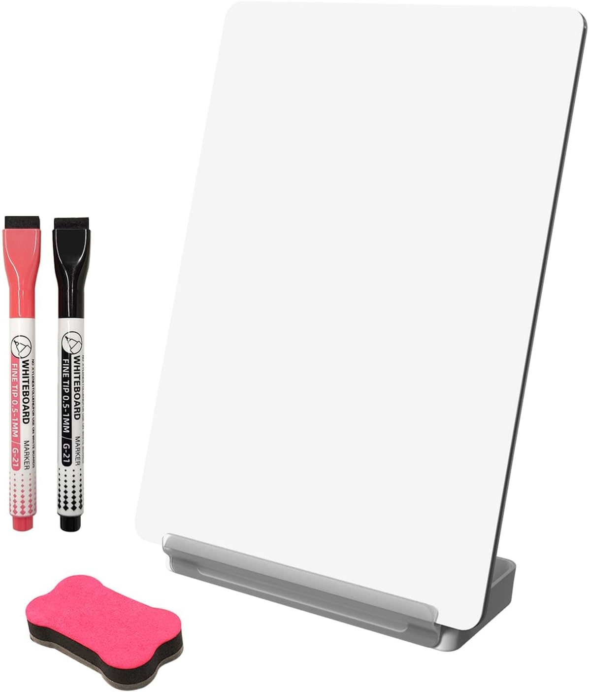 卓上ホワイトボード スタンド付き 持ち運び可能 小物入れ付き