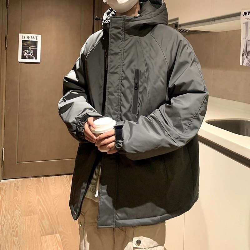 アウターダウンジャケットジャケット メンズ コットンジャケット フード付き 冬アウター ウォーム 突撃衣 ゆったり おしゃれ 綿入れ 厚手