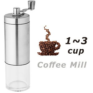 コーヒーミル 手動 手挽きコーヒーミル おすすめ 水洗い アウトドア おしゃれ 粗挽き 細挽き 調整可能 コンパクトサイズ ステンレスミル