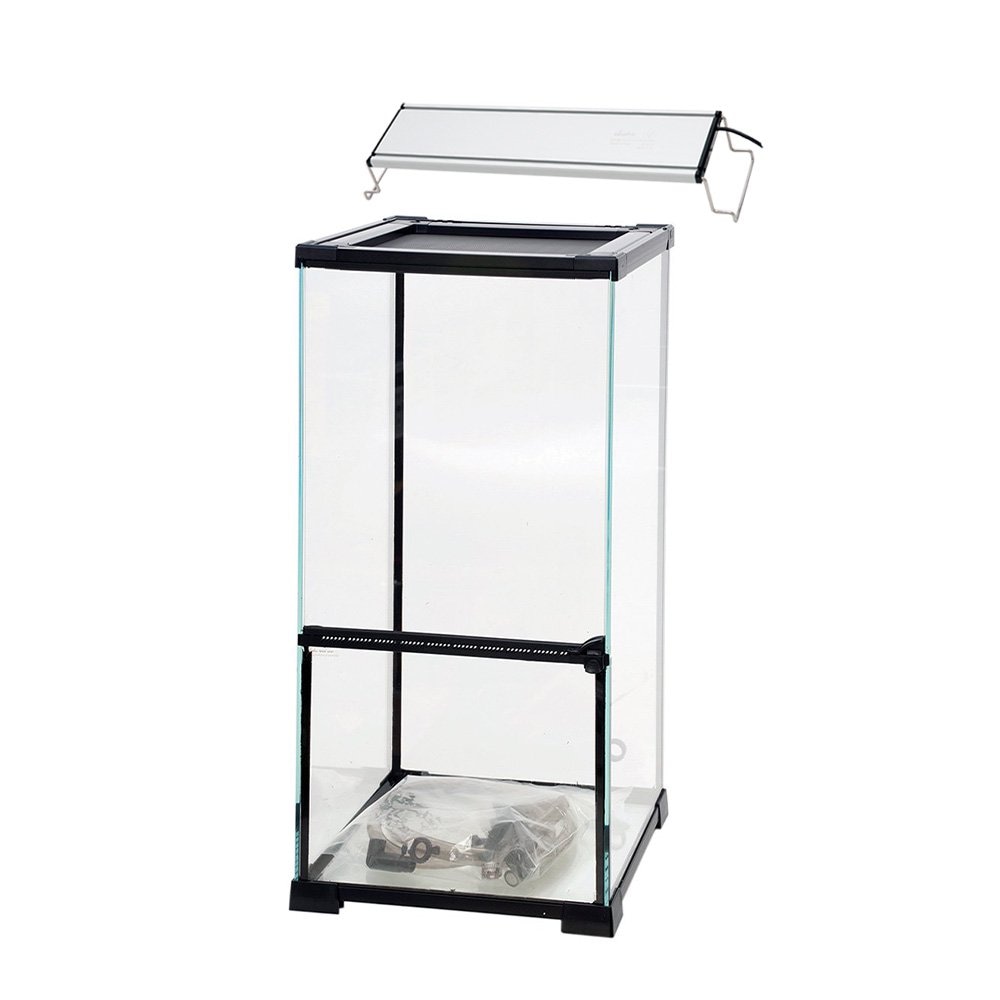 爬虫類ケージ　テラスペース　３０ｘ３０ｘ６０ｃｍ　穴あり　ドレン付き　＋　アクロ　ＲＥＣＴＡＮＧＬＥ　ＬＥＤ　ＢＲＩＧＨＴ　３００　ＣＲＣ17―15―05―30―00