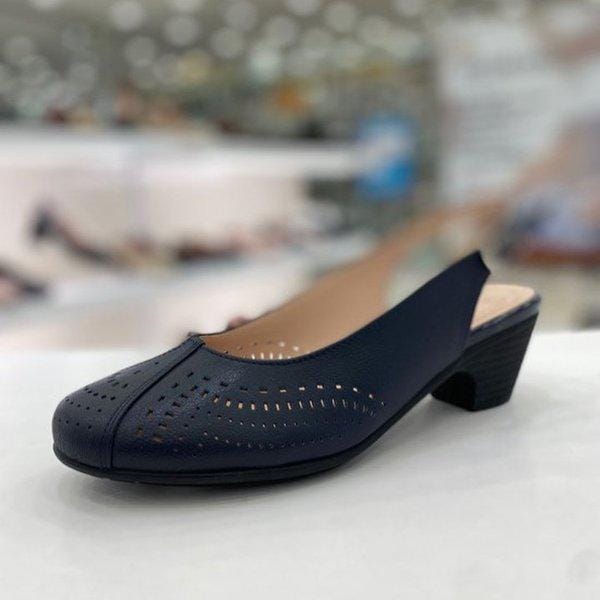 女性パンチングスリングバックYAFMTS622NYCAIV HFDI2A GN_GN
