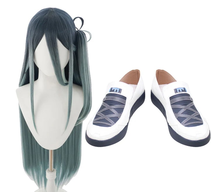 コスプレ靴 ブルーアーカイブ 天童アリス ウィッグ付き 下駄 シューズ 長靴 コスプレ クリスマス ハロウィン
