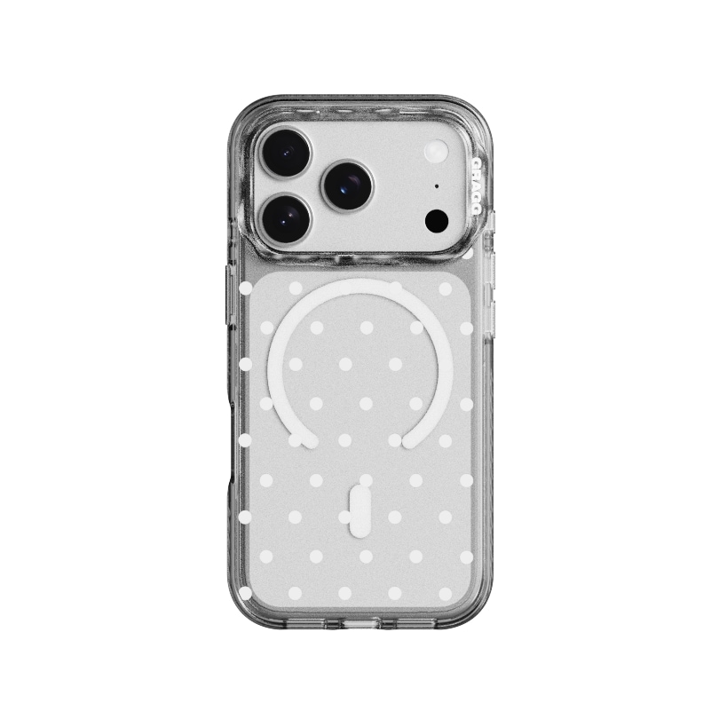 【GRAGG】 MAGSAFE LAYERS FRAME CASE CLEAR BLACK - POINT FRAME DOT 正規品