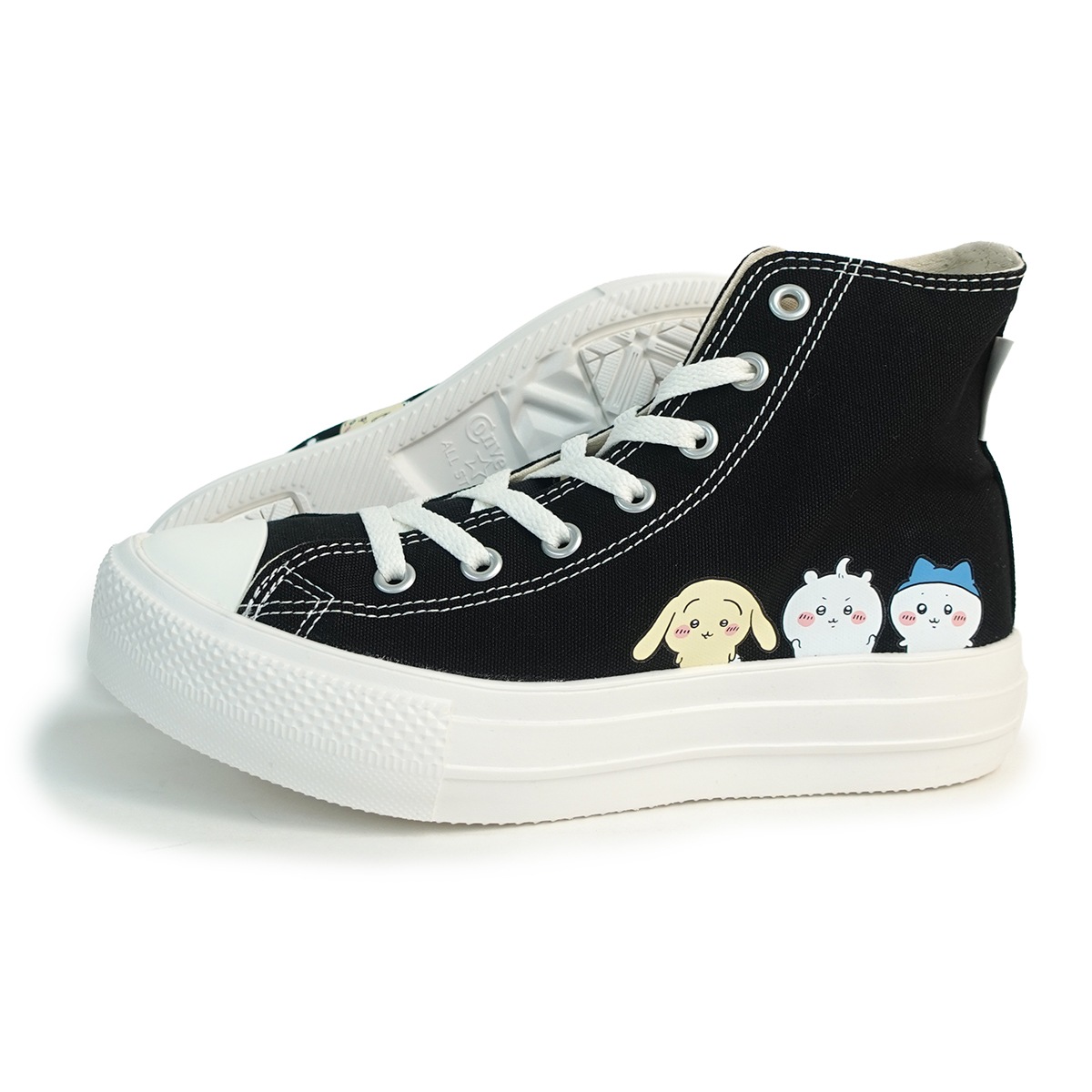 ちいかわ スニーカー レディース ハイカット オールスター ライト PLTS PT HI ブラック ALL STAR CHIIKAWA ハチワレ うさぎ