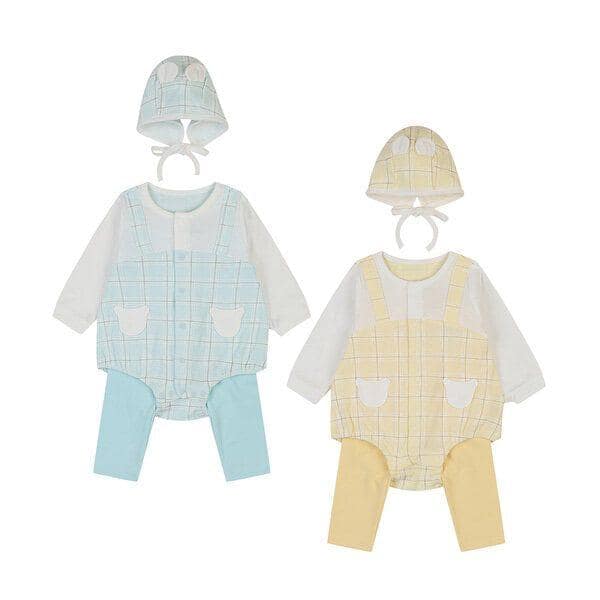 [더센트럴] 봄 아콘바디수트세트(모자)(YELLOW,MINT)_01T117506