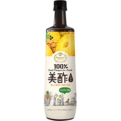韓国で定番の飲むお酢【プティチェル美酢パイナップル】(900ml)