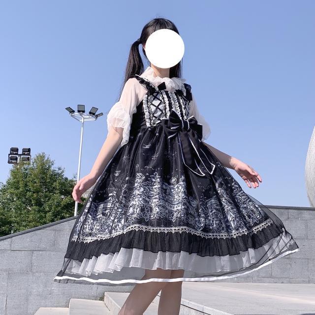 2025年新作店長おすすめ！新规入荷続々 Lolita ダークゴシック 夢の遊園地 キャミソールjskワンピース