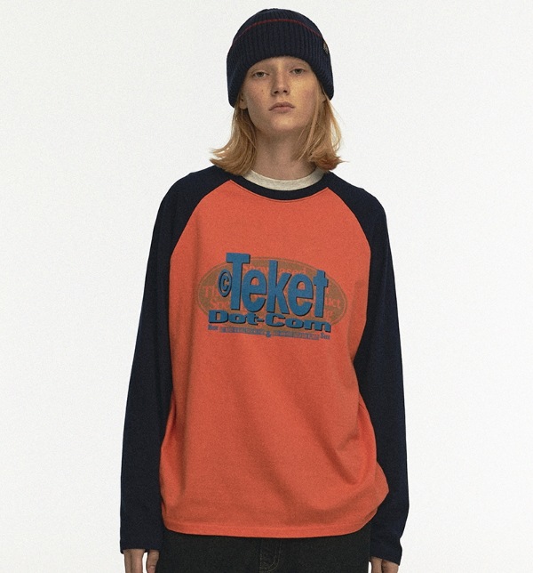 テケット Doorbell L/S Tee Orange