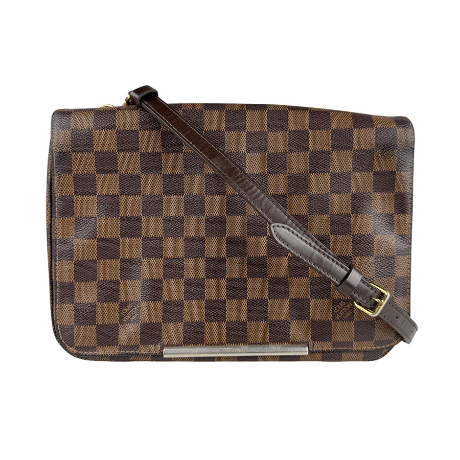 ルイ ヴィトン LOUIS VUITTON 斜め掛けショルダーバッグ ダミエ ホクストンGM ダミエキャンバス ブラウン レディース N41253 z6905