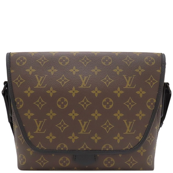 ルイヴィトン LOUIS VUITTON ショルダーバッグ マグネティック メッセンジャー モノグラム マカサー モノグラム ブラック金具 茶 黒 M45557 CA4270【中古】
