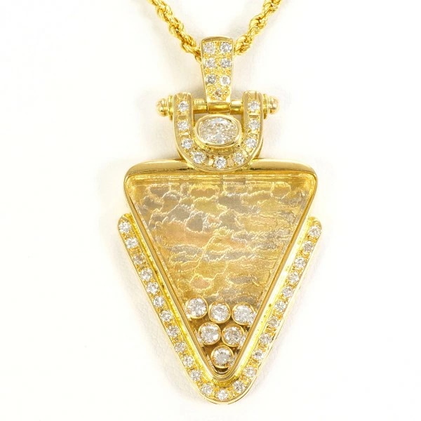 K18 18金 YG ネックレス ダイヤ 0.94 VVS2 鑑別書 ジュエリー 中古