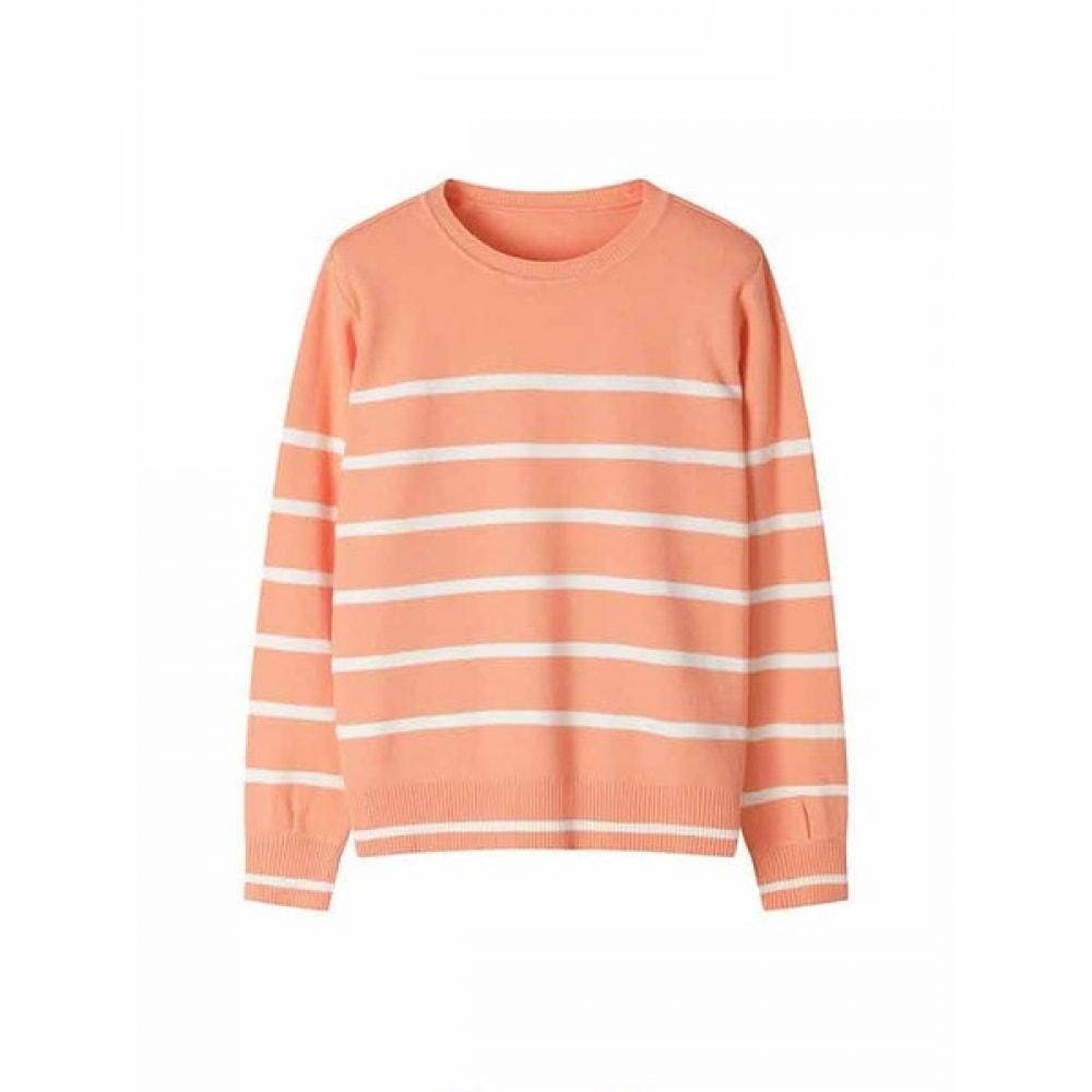 [シャトラン] オレンジストライププルオーバーニットHCBSSW201