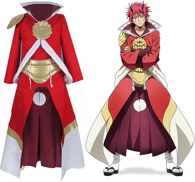 転生したらスライムだった件 ベニマル 紅丸 コスプレ衣装頭飾り付き お盆 舞台服 ハロウィン クリスマス 仮装 プレゼント 祭り 変装 コスプレ祭学園祭演劇衣装