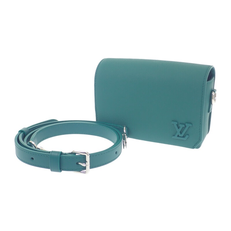 ファストライン ウェアブルウォレット M82367 ショルダーバッグ カーフ エヴァーグリーン【Aランク】