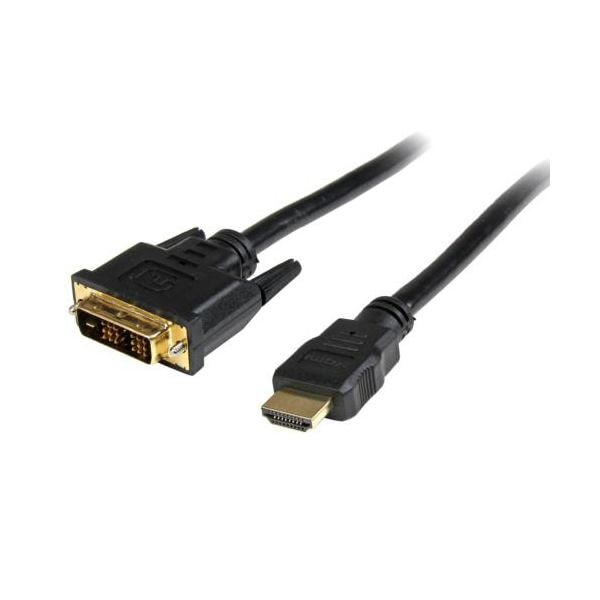（まとめ） StarTech.com HDMI-DVI-D変換ケーブル 50cm ブラック HDDVIMM50CM 1本 [x3セット]