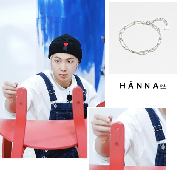 BTS RM着用 B478S シルバーブレスレット